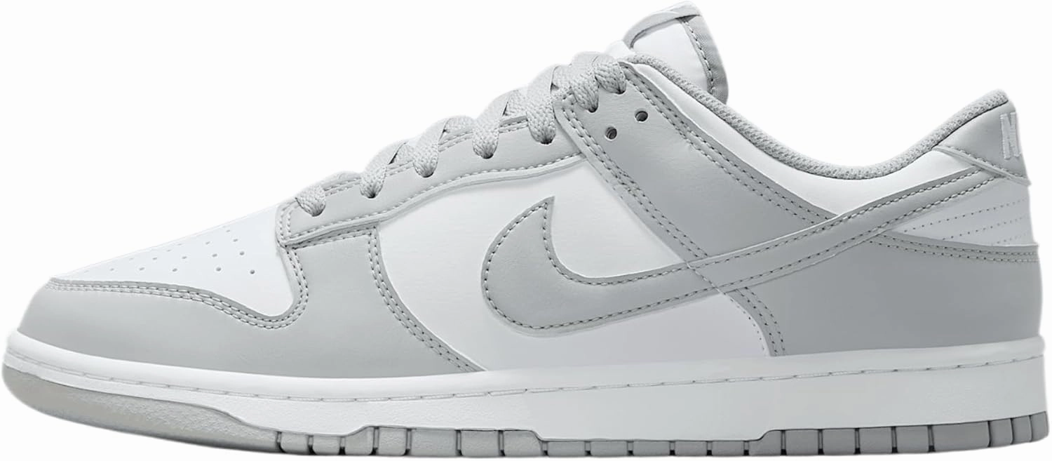 Nike Dunk Low Retro Men's Shoes (HF5441-105, White/White/Light Smoke Grey)