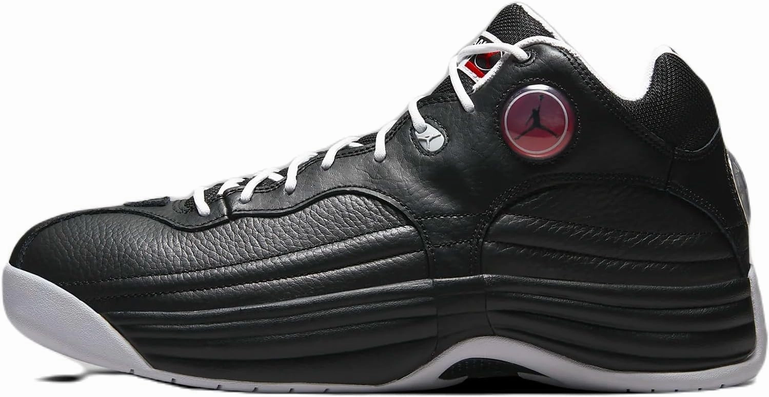 Nike Mens Jordan Jumpman Team I Basketball Shoes, Black/White/Varsity Red, 12 M US