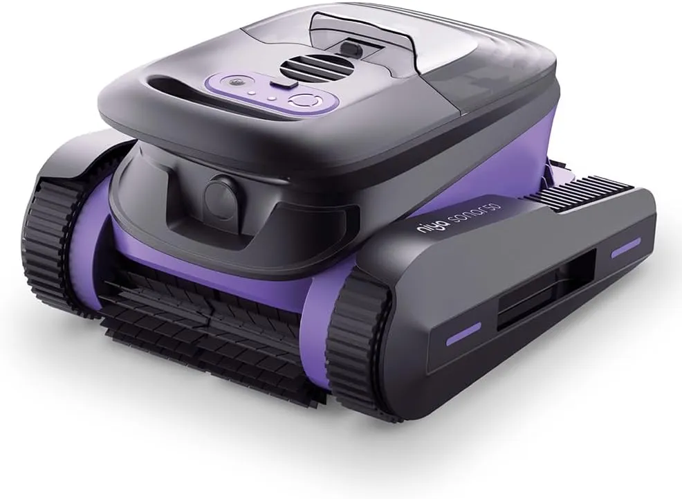 Niya Sonar 50 Cordless Robotic Vacuum Pool Cleaner from The Creators of Dolphin, up to 40 FT in Length, Scrubber Brush with Waterline Cleaning
