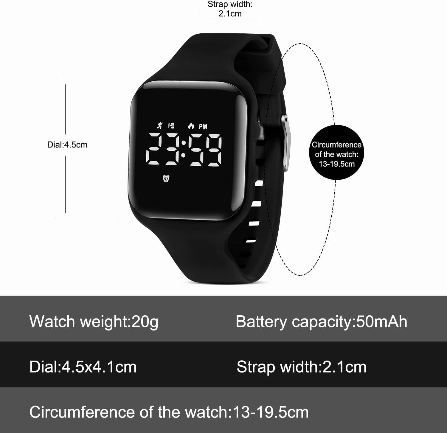 NN BEN NEVIS Kids Watch, Digital Watch for Boys Girls, Sport Watch with Fitness Tracker, Alarm Clock, Stopwatch, No App and Waterproof, Watch for Kids Ages 5-12
