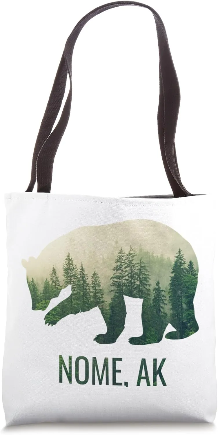 Nome Grizzly Bear Southeast Alaska Forest Wildlife Tote Bag