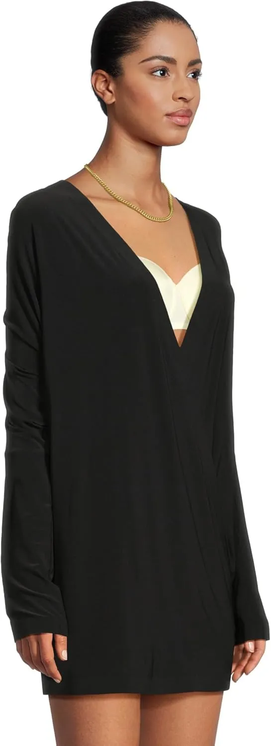 Norma Kamali Women's Dolman Wrap Mini Dress