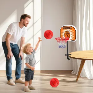 NZQXJXZ Indoor Basketball Hoop Tabletop Basketball Hoop Indoor with Clips Mini Desktop Basketball.Hoop Set with Two Balls Mini Hoops for Desk Table Bedroom Basketball Toys for Kids and Adult