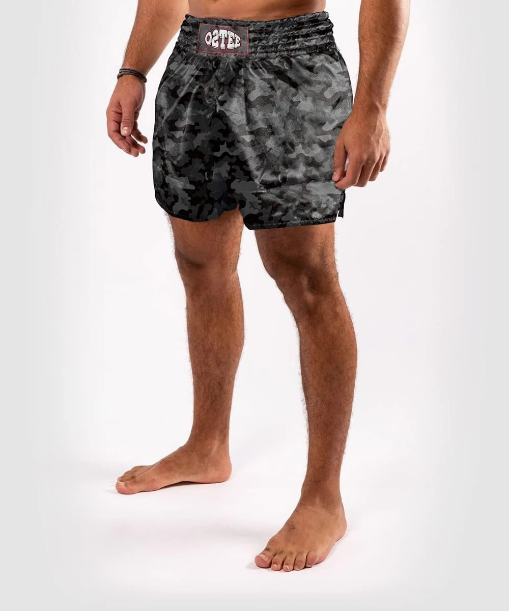 O2TEE Muay Thai Shorts Boxing Shorts MMA Kickboxing Traditional Styles Nation Shorts