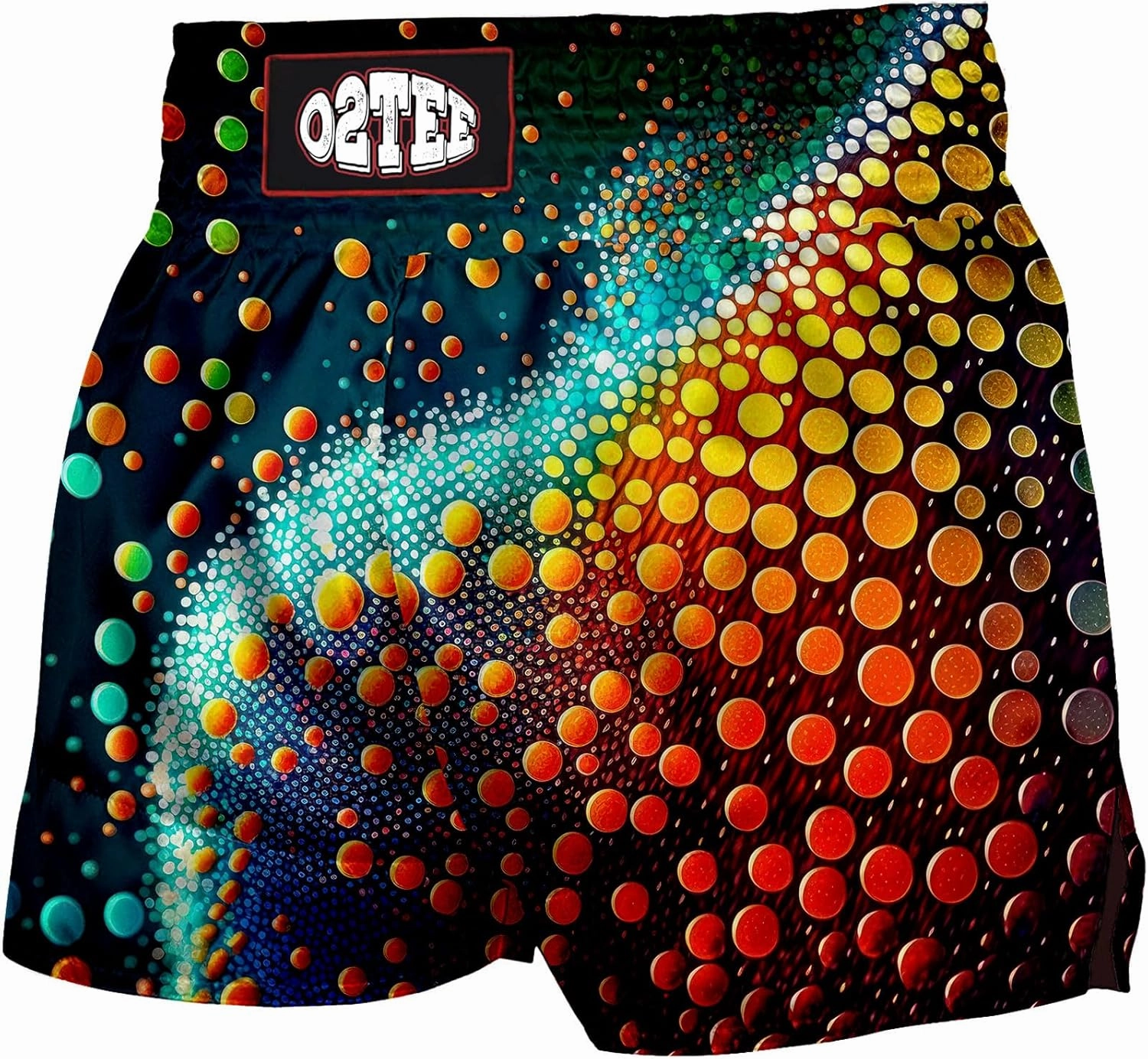 O2TEE Muay Thai Shorts Boxing Shorts MMA Kickboxing Traditional Styles Nation Shorts