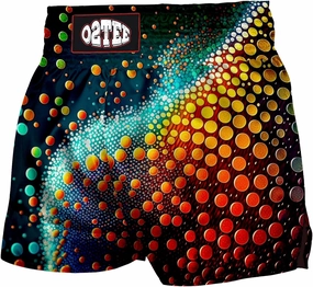 O2TEE Muay Thai Shorts Boxing Shorts MMA Kickboxing Traditional Styles Nation Shorts