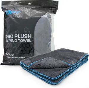 Optimum ProPlush Car Drying Towel – Ultra Soft and Absorbent Microfiber Towel for Drying Cars – 1300 GSM, 24” x 36” 70/30 Blend