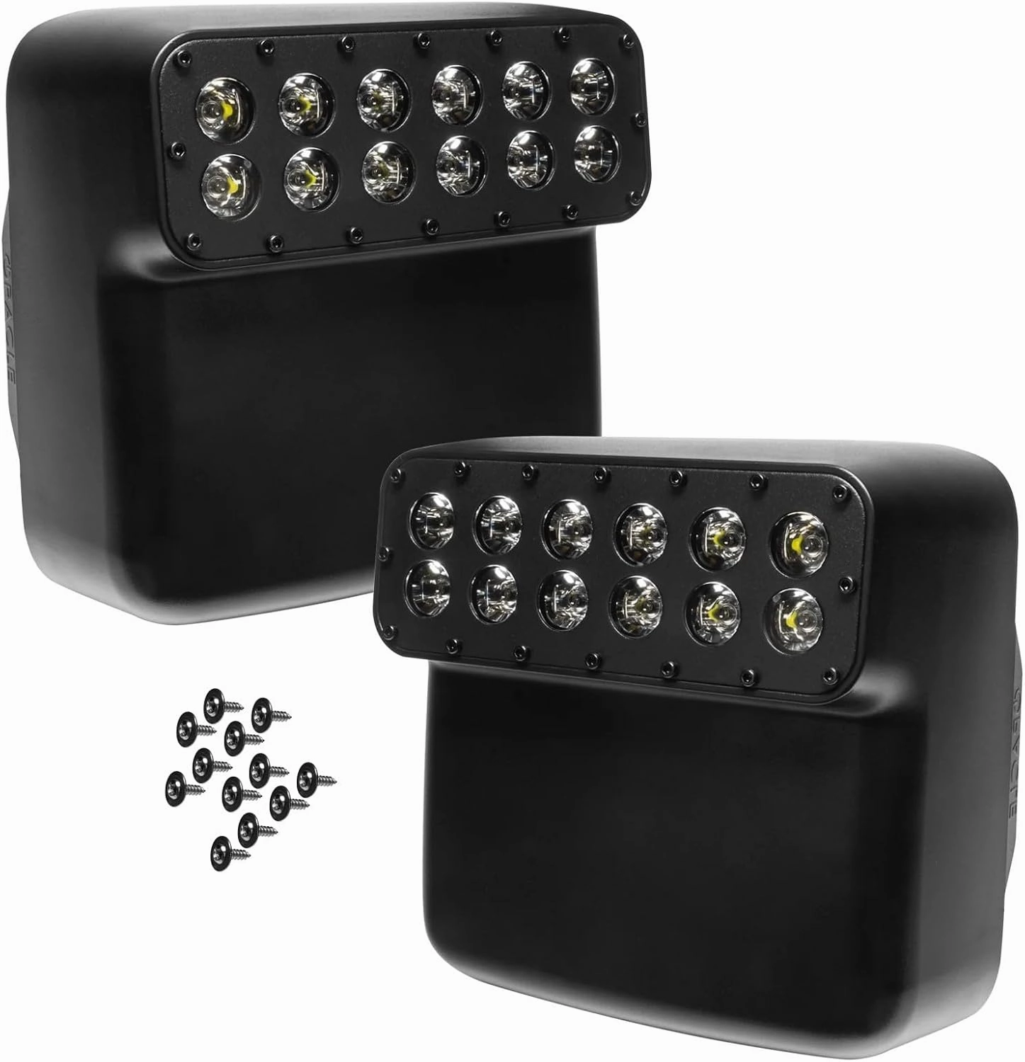 ORACLE Lighting 5855-001 LED Off-Road Side Mirrors fits 2020 2024 Wrangler JL Gladiator JT - Functional Peripheral Illumination, 45 Degree LED Beam Angle