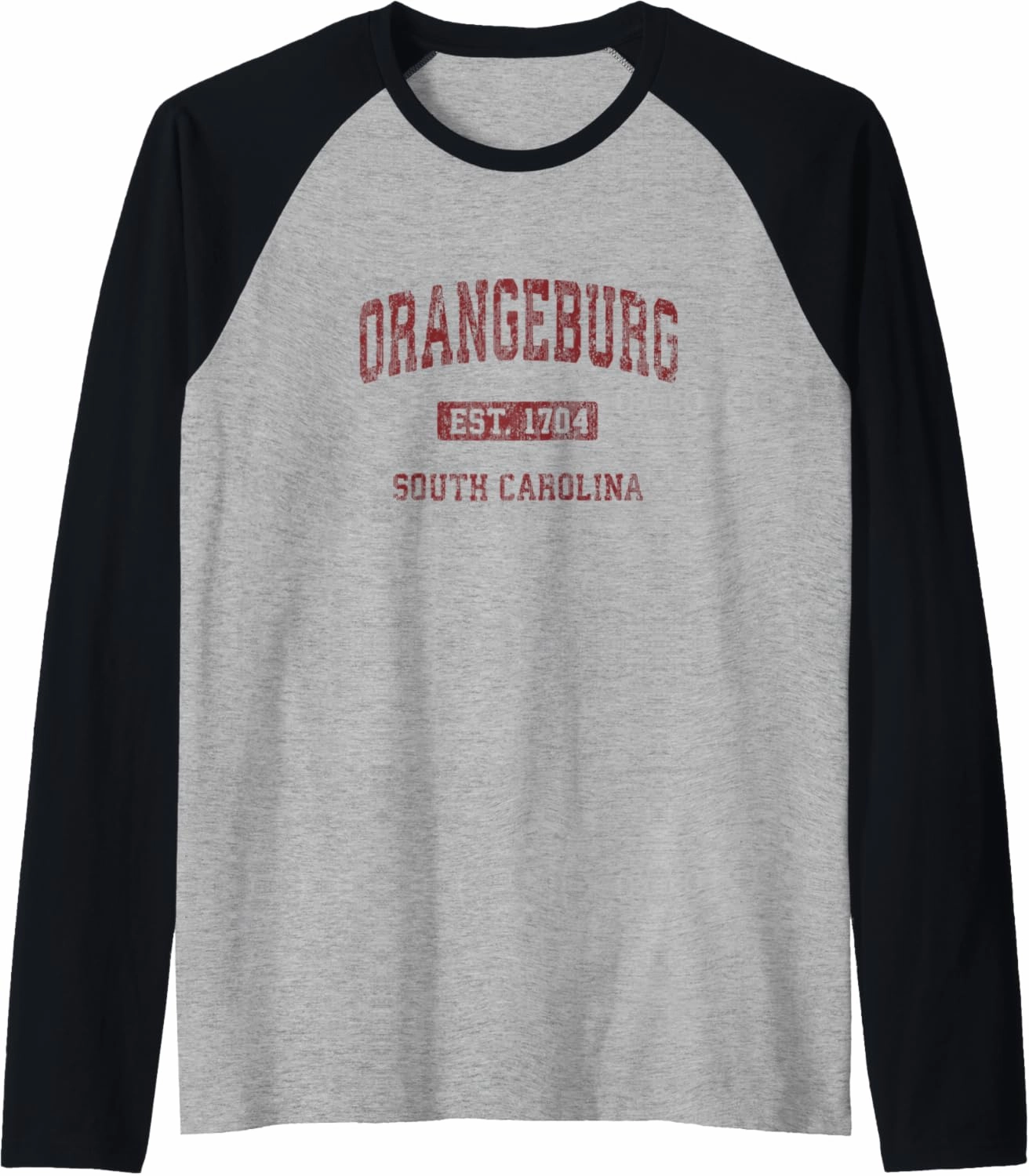 Orangeburg South Carolina SC Vintage Athletic Sports Design Raglan Baseball Tee