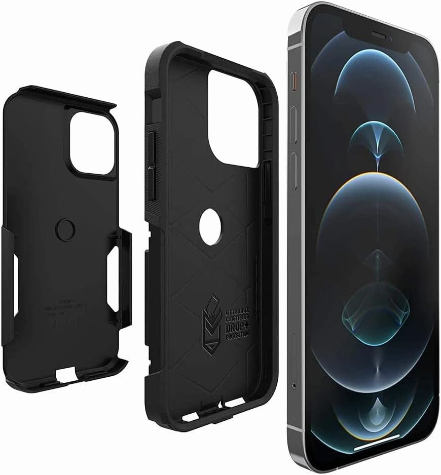 OtterBox Commuter Series Case for iPhone 12 & iPhone 12 PRO (ONLY) Non-Retail Packaging - (Black)