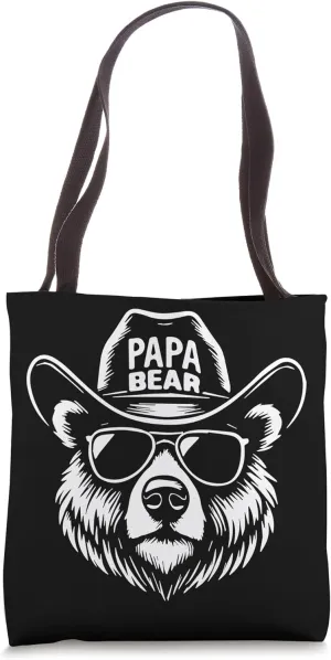 Papabear - funny father motif with cowboy hat Tote Bag