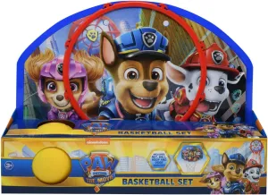 Paw Patrol Basketball Set – Hang-On Door Basketball Hoop for Indoor Basketball Play – Paw Patrol Mini Basketball Hoop and Ball for Door Featuring Chase, Marshall, and Skye – 13.5x10 Inches