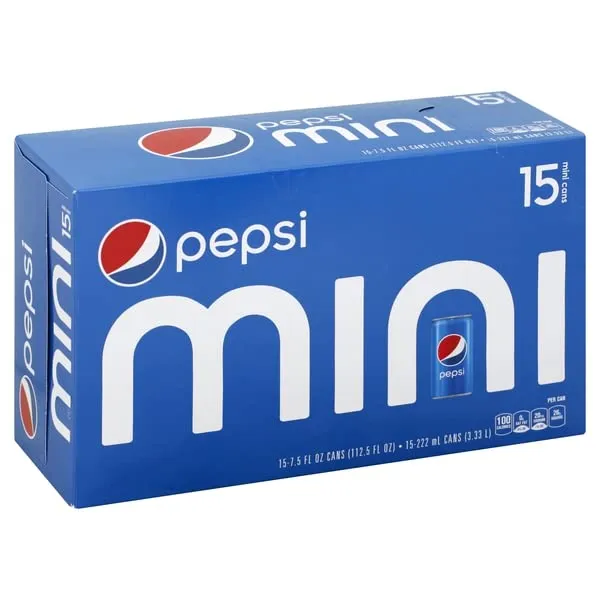 Pepsi, Cola, Mini Cans, 15-7.5 Ounce