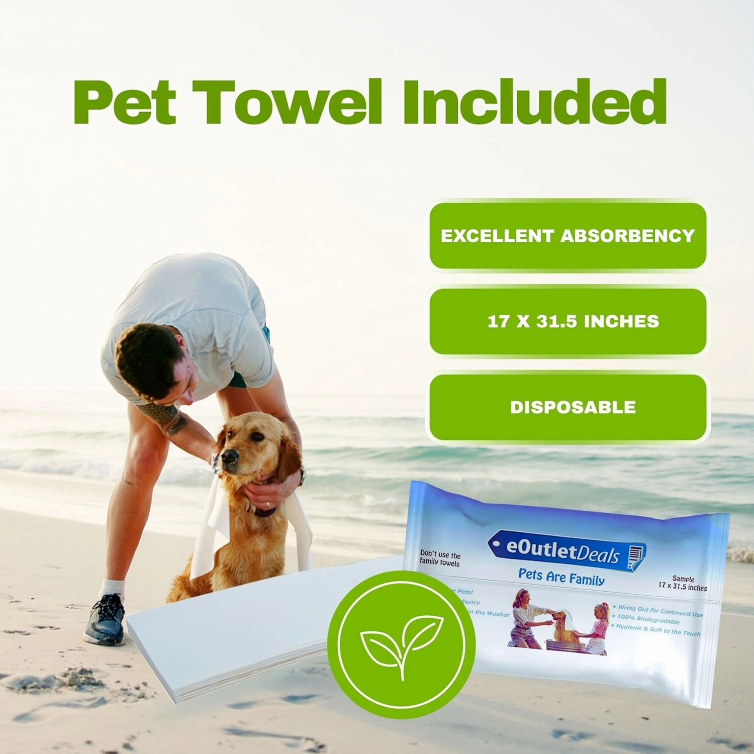 Perimeter Technologies Collar Battery Compatible with Invisible Fence Brand - Bonus eOutletDeals Pet Towel ( 6 Pack )