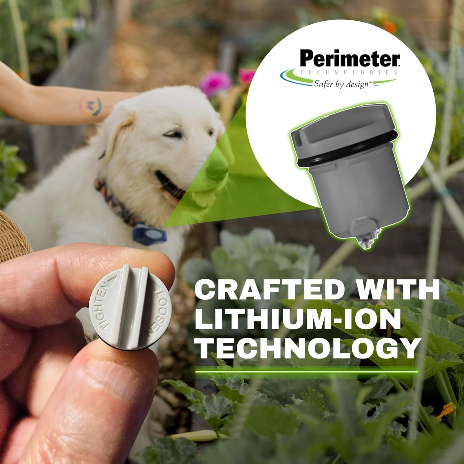 Perimeter Technologies Invisible Fence Collar Battery - Brand Compatible - Includes eOutletDeals Pet Towel (4 Pack)