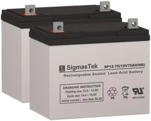 Permobil Chairman Entra Wheelchair Deep Cycle Battery 12V 75AH Replacement