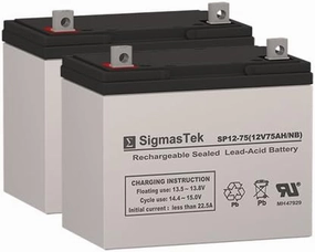 Permobil Chairman 2K Lowrider Wheelchair Deep Cycle Battery 12V 75AH Replacement