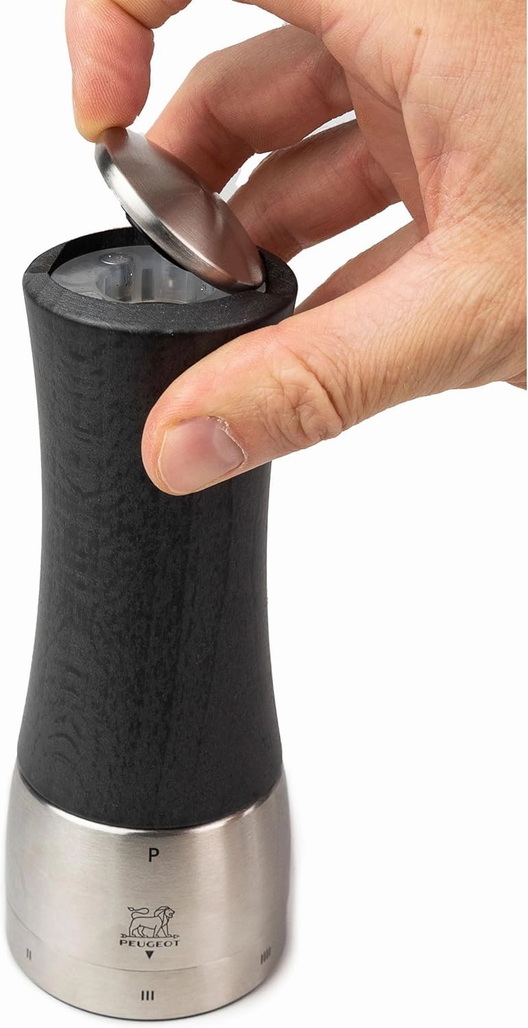 Peugeot - Madras u'Select Manual Pepper Mill - Adjustable Grinder - Stainless Steel & Beechwood, Graphite