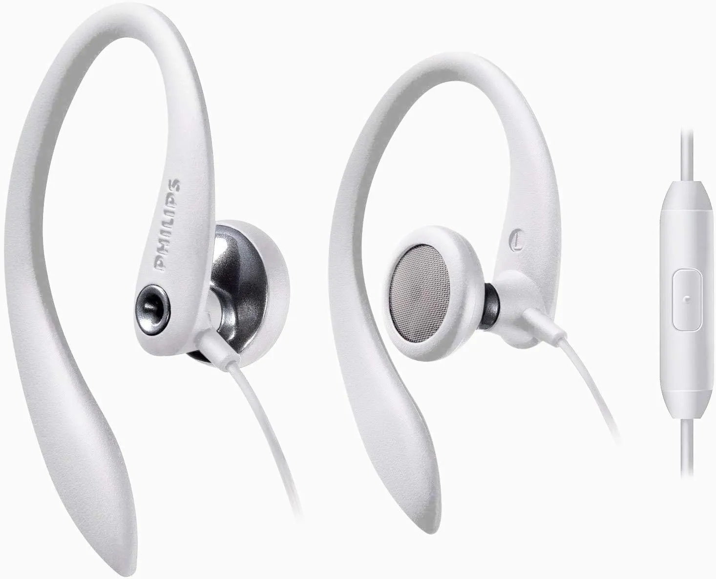 PHILIPS Over The Ear Sport Earbuds with Mic, Earphones for Sports, Running and Gym