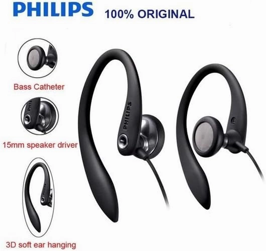 PHILIPS Headphones SHS3300BK 27mm Drivers/Open-Back Earhook 1