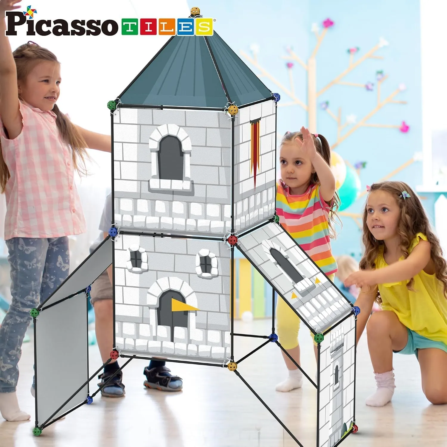 PicassoTiles Indoor Outdoor Tunnel Tent