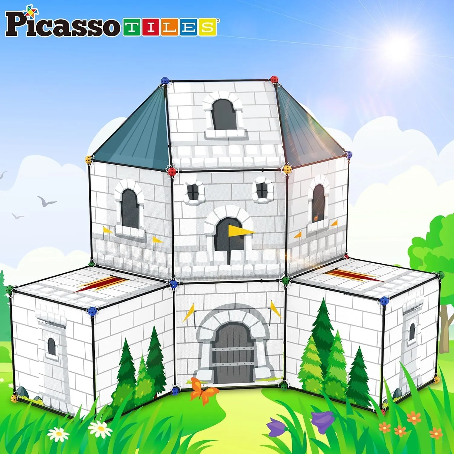 PicassoTiles Indoor Outdoor Tunnel Tent