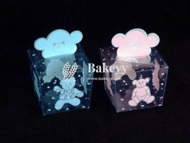 Pink Teddy Bear Celebration Gift Boxes | PVC Chocolate Box | Gift Box | Goodie Box | Mita - 340A01 | Pack of 10