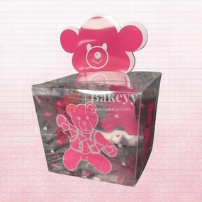 Pink Teddy Bear Celebration Gift Boxes | PVC Chocolate Box | Gift Box | Goodie Box | Mita - 340A01 | Pack of 10