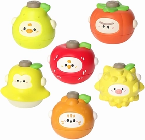 PINU Fruits Spinning Tops Battle Toy Series - Interactive Learning Gift for Kids & Parents - Toddler-Friendly Activity - Birthday Party Favourite