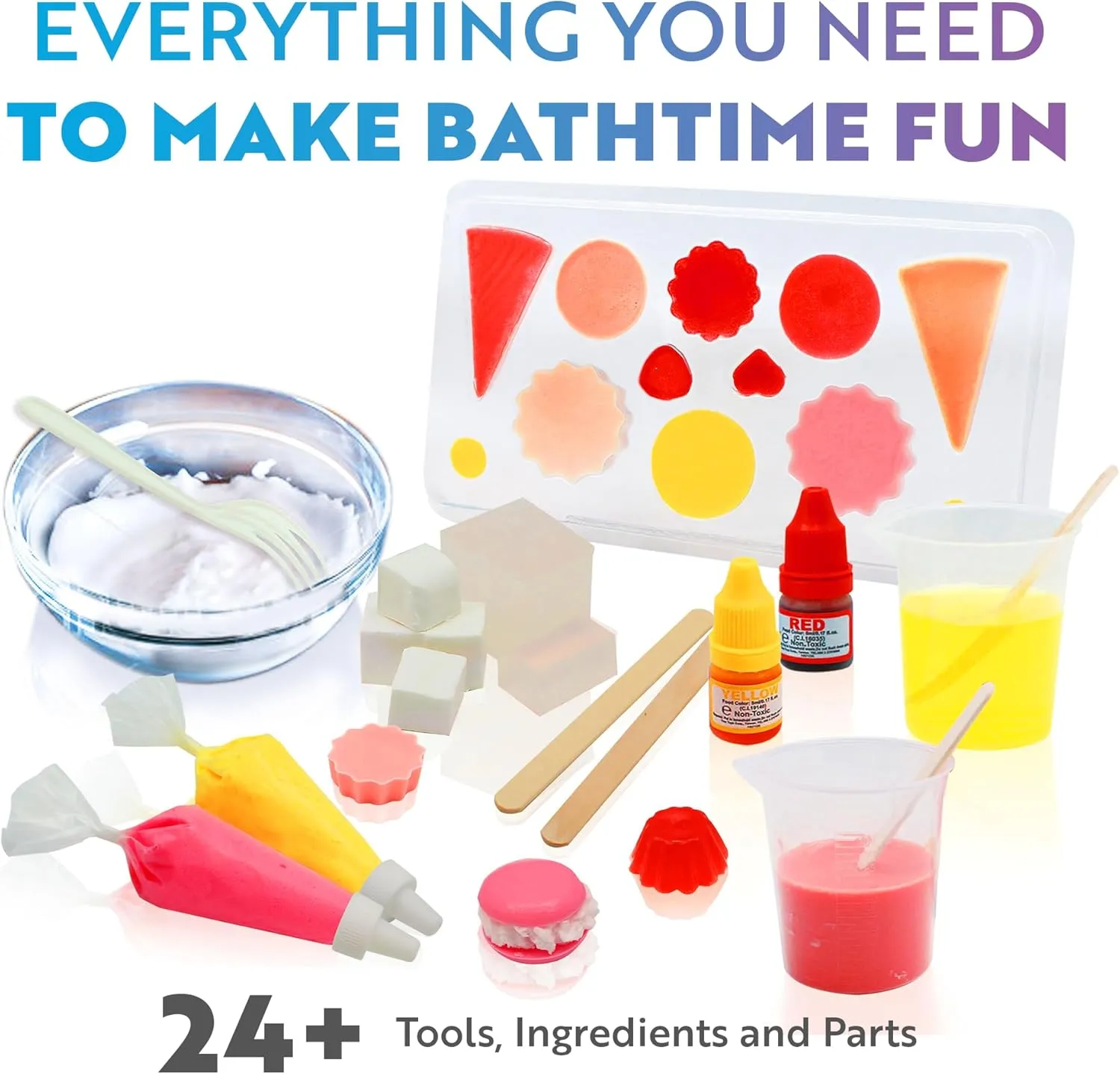 Playz Yummy Cupcake Soap & Bubbles DIY Science Kit - Fun STEM Gift for Age 8, 9, 10, 11, 12 Year Old Girls and Boys - Educational Arts and Crafts for Kids Age 8-12