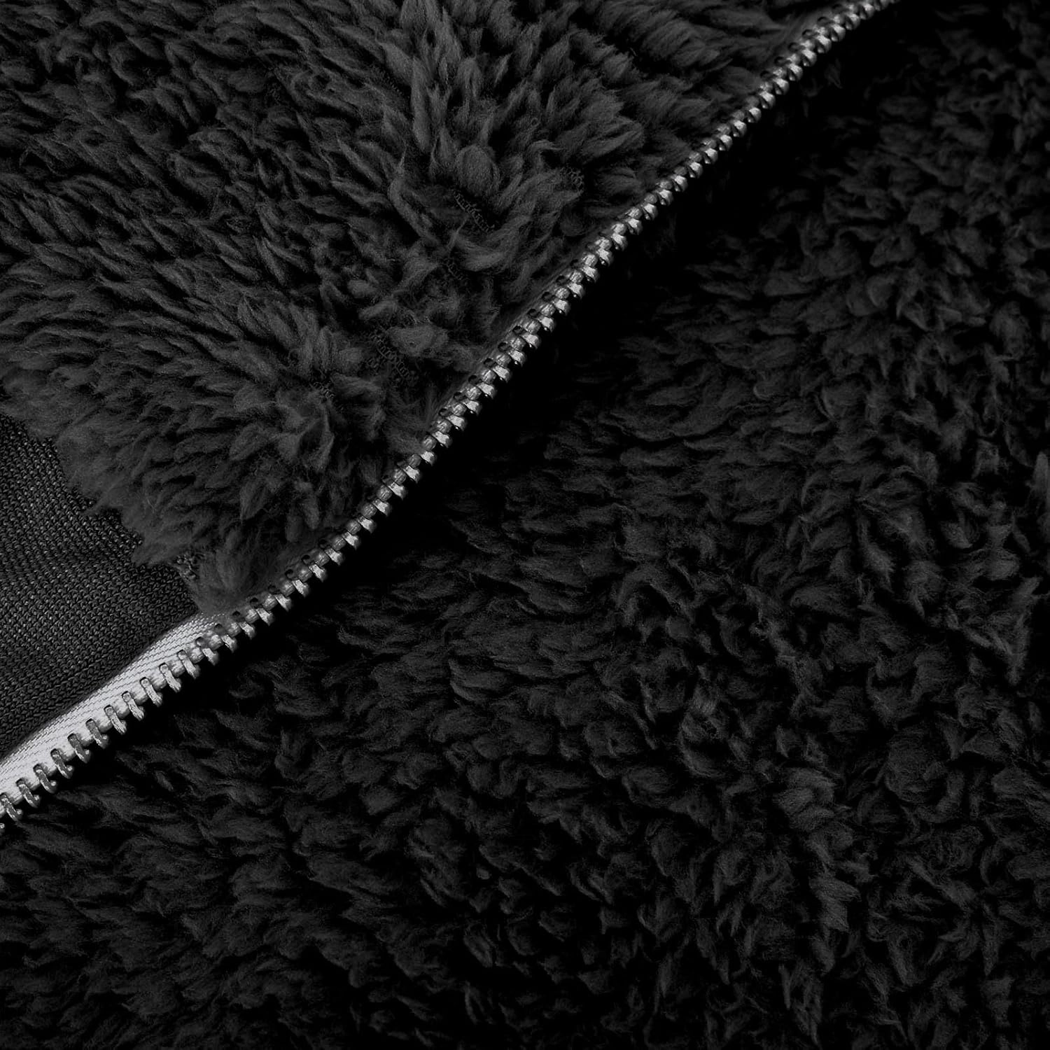 Plus Size Fuzzy Fleece Jacket For Women Faux Fur Sherpa Coat Casual Loose Zip Up Hooded Shearling Jackets Outwear