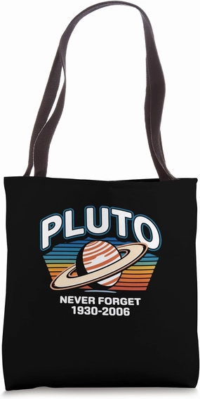 Pluto Never Forget 1930–2006 Design – Vintage Planet Graphic Tote Bag