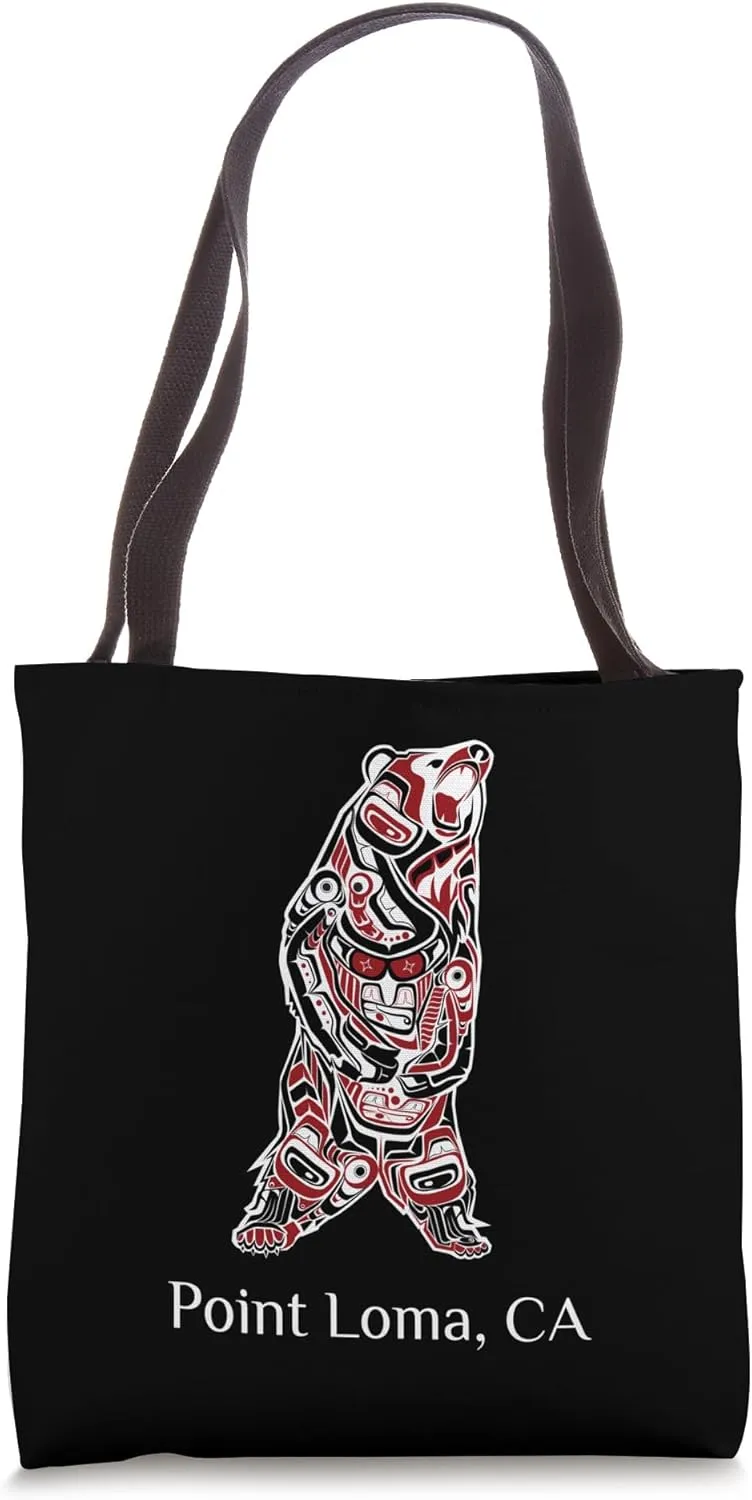 Point Loma CA Native American Brown Grizzly Bear Tote Bag