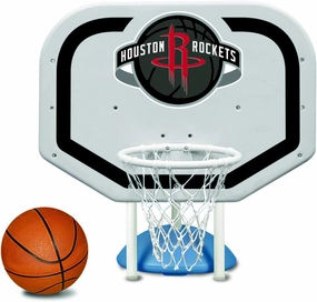 Poolmaster 72941 Houston Rockets NBA Pro Rebounder-Style Poolside Basketball Game , White