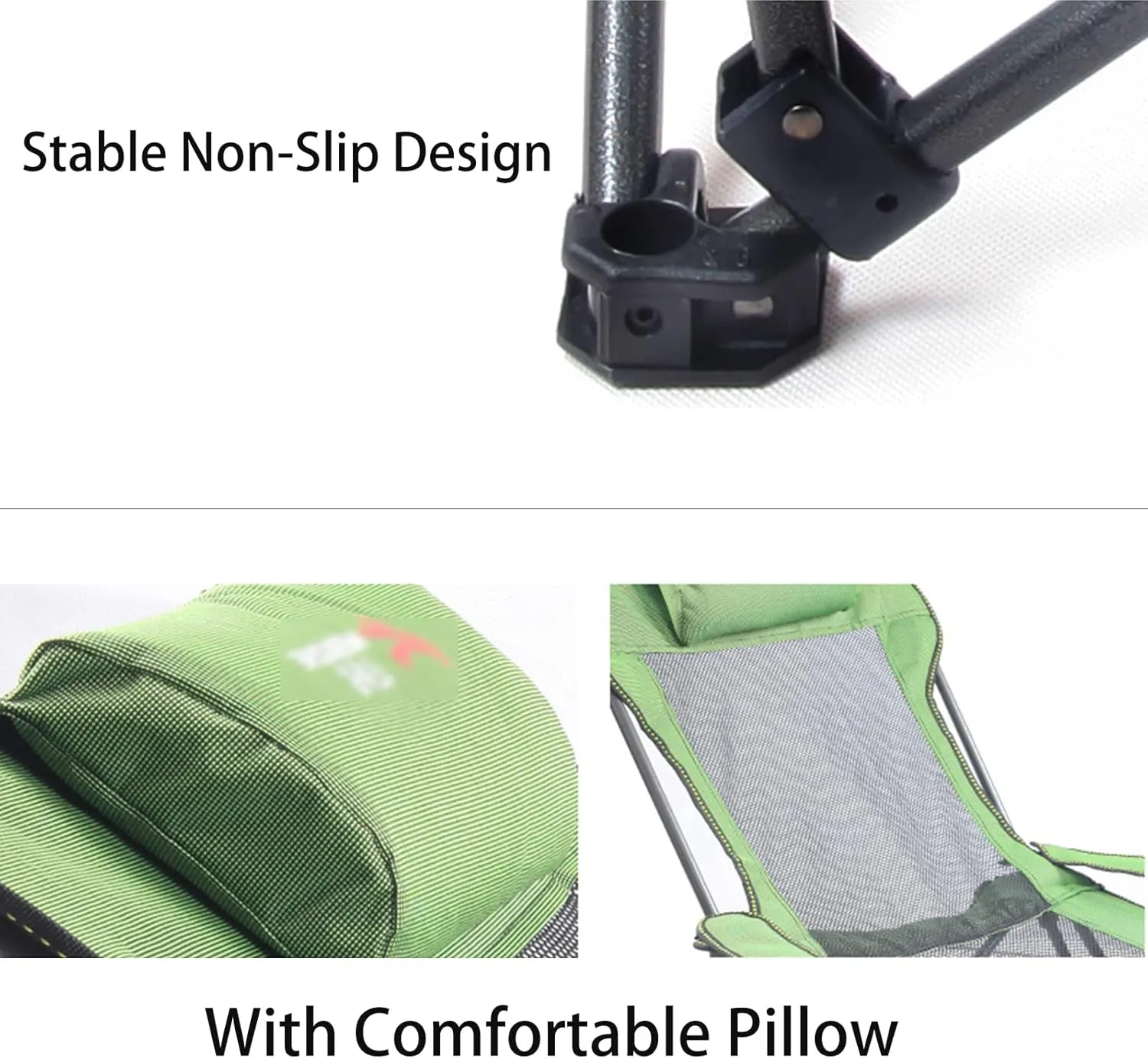 Portable Lightweight Camping Chairs Foldable Beach Chairs for Leisure Fishing, Outing Party, Beach Barbecue, Office Lunch Break (with Tripod,Blue - mesh face)