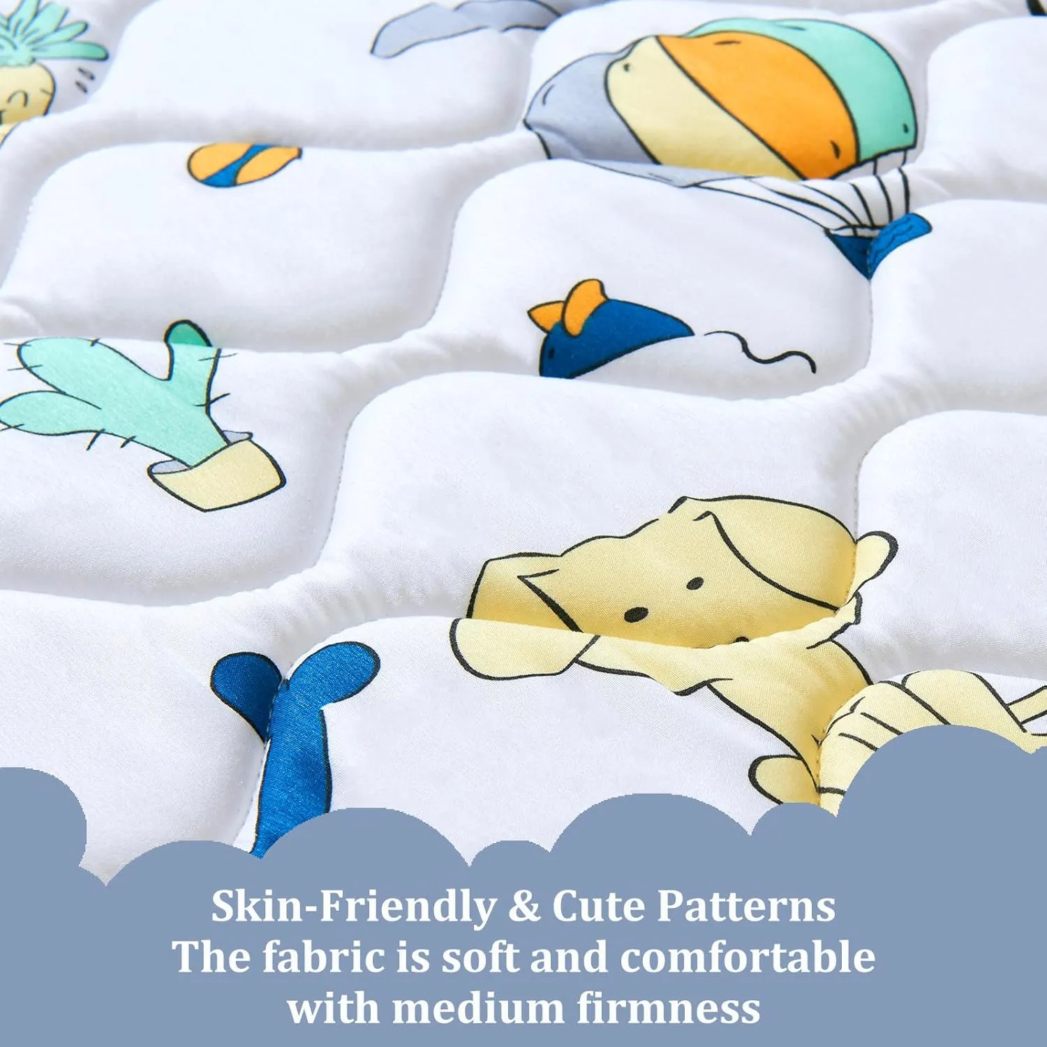 Premium Foam Mini Crib Mattress 38“ x 24” x 4”, Dual Sided with Soft Breathable Fabric, Noiseless and Odorless, Comfortable and Firm, Fits Most Mini Cribs (Does Not Fit Playard or Standard Crib)
