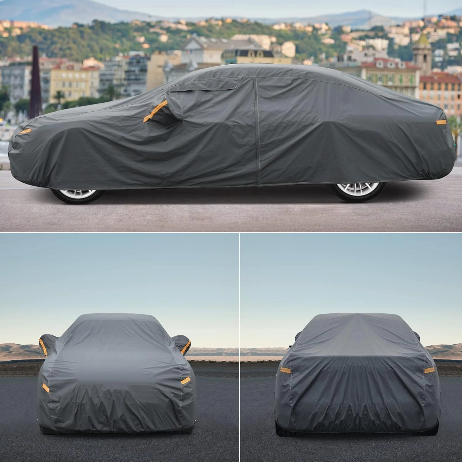 Premium Car Cover Custom Fit Nissan Murano (2002-2025), 16 Layers Heavy Duty Car Cover Waterproof All Weather with Zipper Door for Sun Rain Snow Dust Uv Protection