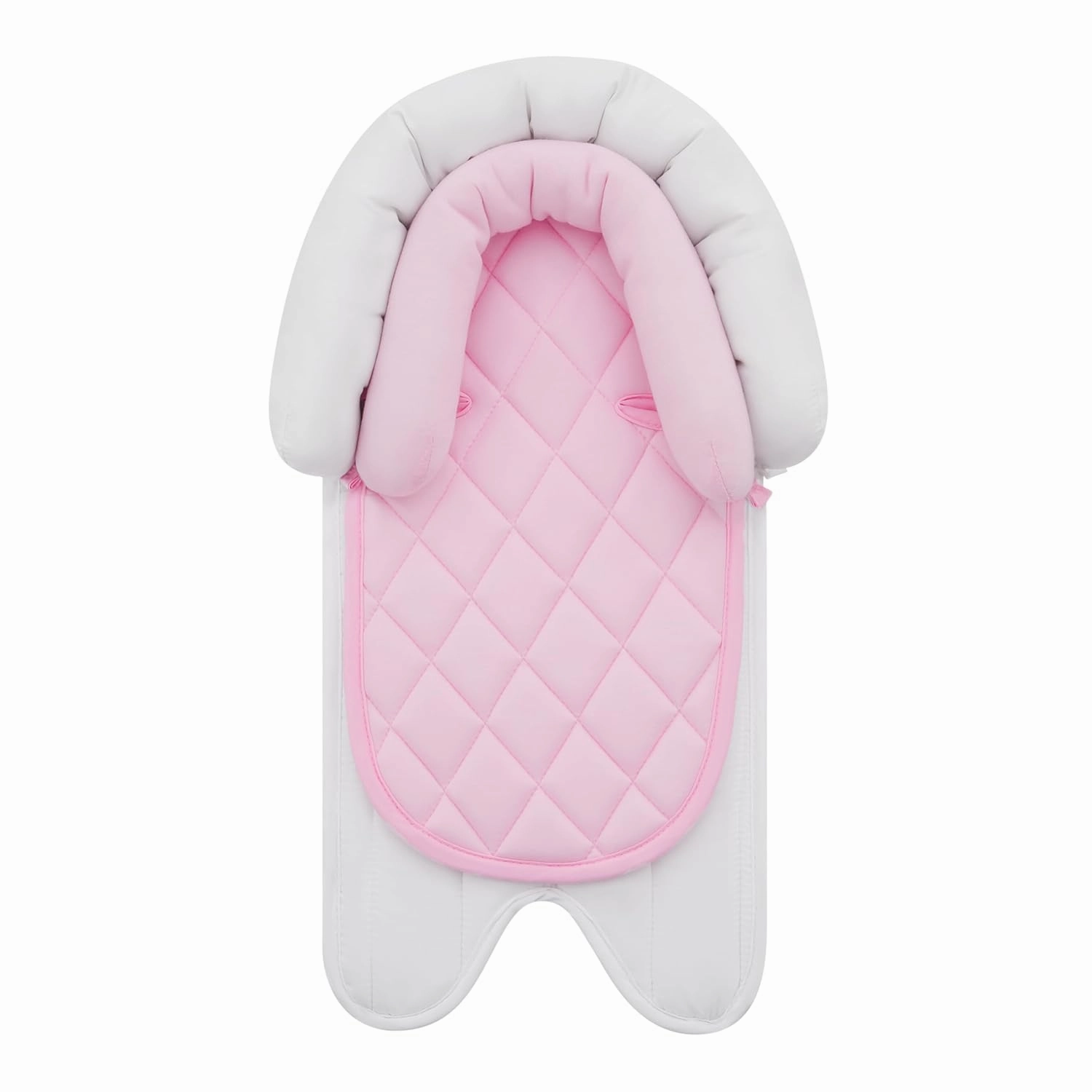 Pro Goleem Infant Car Seat Insert, Babybody Support for Toddler, Soft Minky Preemie Car Seat Insert, 2-in-1 Reversible, Perfect for Carseats, Strollers, Swings, Pink and White