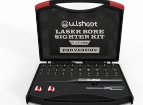 Professional Laser Bore Sight Kit Multiple Caliber-Upgraded Green/Red Bore Sighter with 30 Adapters Button Switch Perfectly Choice for.17 to 12GA Rifles Pistols, Provides Powerful Support for Hunting.