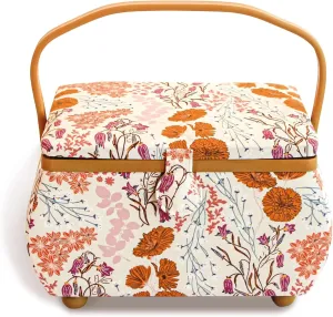 Prym Large Curved Sewing Basket, Sand