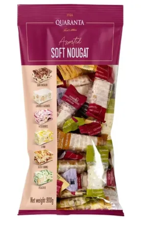 Quaranta Assorted Soft Nougat Candy - 31.7 Ounces