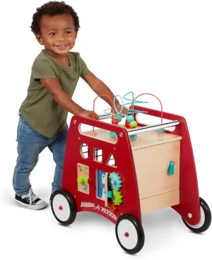 Radio Flyer Deluxe Push & Play Cube Walker, Walker Toy for Ages 1-3