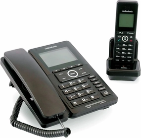 RadioShack Corded Phone & Cordless Phone Combo for Home or Office, Landline Phone's Cordless Handset Charges Quickly for Long-Lasting Use