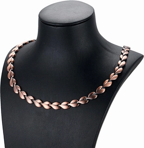RainSo Heart Shape Pure Copper Magnetic Necklace for Women Adjustable Gift for Women