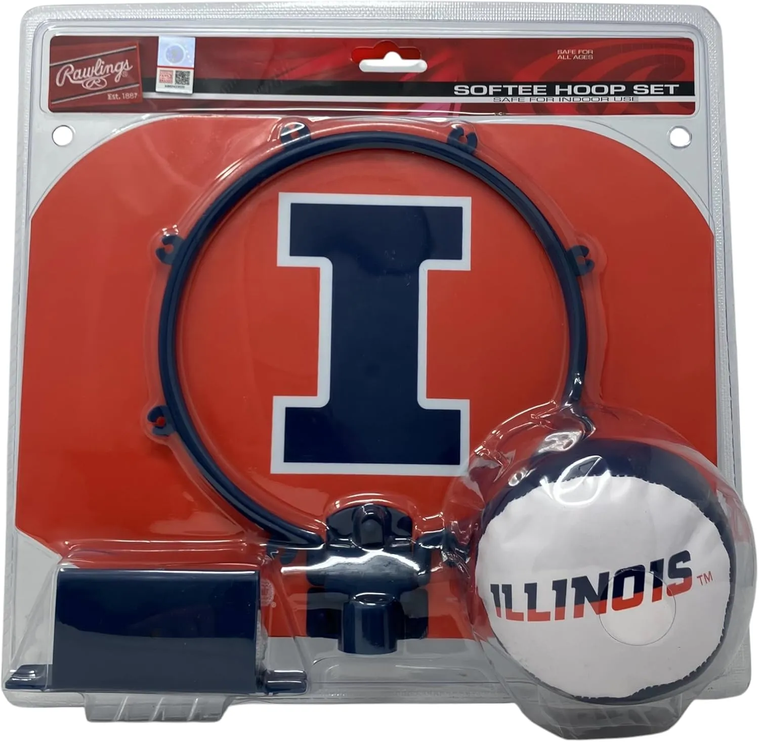 Rawlings Illinois Illini Slam Dunk Softee Hoop Set