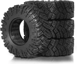 RC Accessory Compatible with Axial for SCX10 for Pro for for traxxas for TRX4 1/10 RC Crawler Car Upgrades 4pcs 98mm 1.9" Soft Rubber Tire Wheel Tyre
