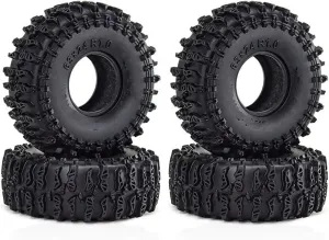 RC Car Accessories Compatible with TRX4M for SCX24 AX24 1/18 1/24 RC Crawler Car Upgrade Parts Accessories 4pcs 63mm 1.0" Soft Rubber Wheel Tire