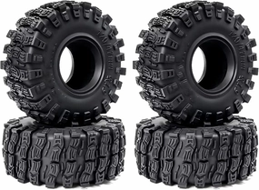 RC Wheel Tire Compatible with Axial for Capra for Traxxas for TRX4 D90 for Redcat 1/10 RC Crawler Car 4PCS 120mm 1.9" Soft Rubber Tire Wheel Tyre