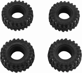 RC Wheel Tire Compatible with Axial for SCX24 for Bronco for Gladiator 1/24 RC Crawler Car 4PCS 56Mm 1.0Inch Wheel Tires Soft Mud for Terrain Tyres