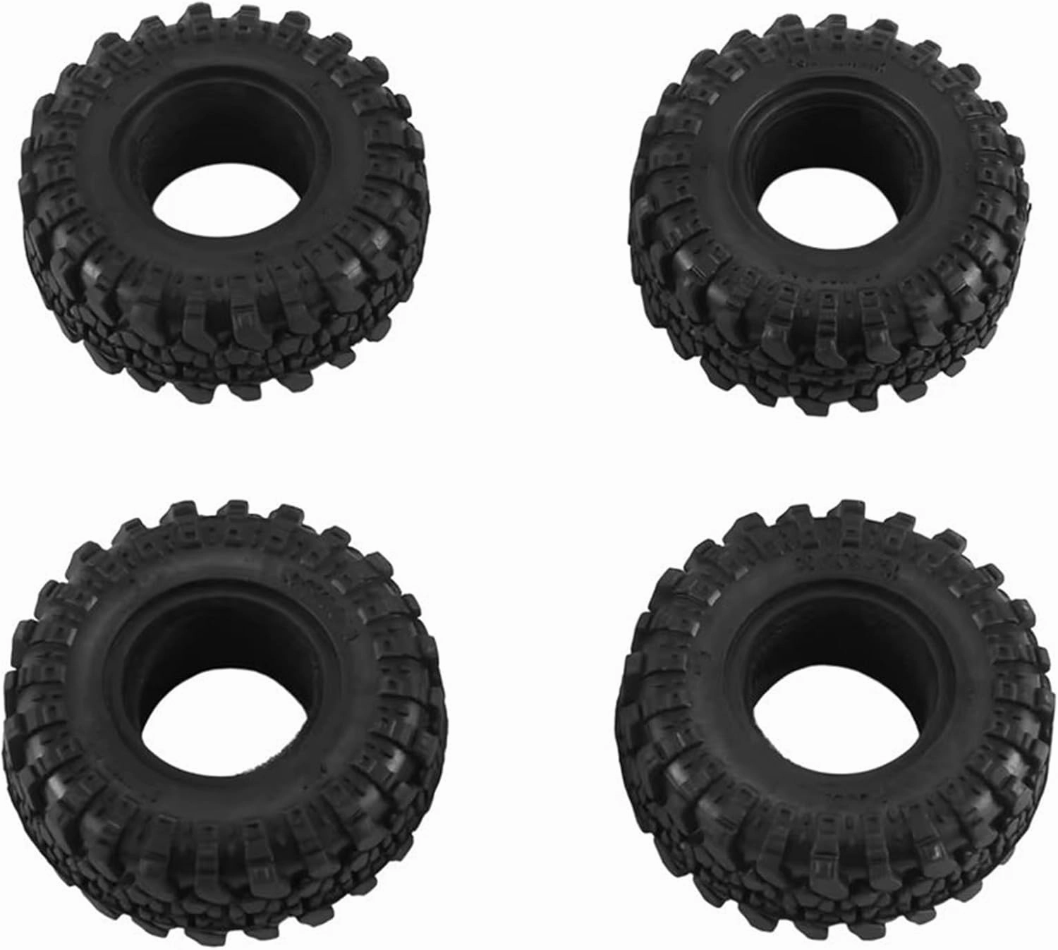 RC Wheel Tire Compatible with Axial for SCX24 for Bronco for Gladiator 1/24 RC Crawler Car 4PCS 56Mm 1.0Inch Wheel Tires Soft Mud for Terrain Tyres